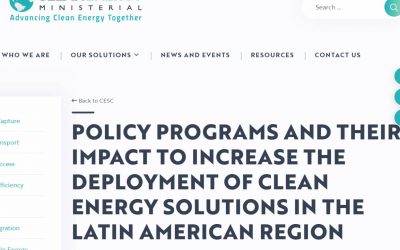 Policy programs and their impact to increase the deployment of clean energy solutions in the latin american region