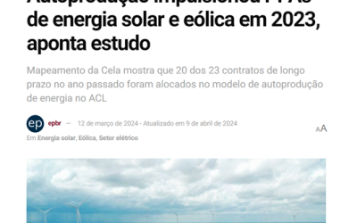 Autoprodução impulsionou PPAs de energia solar e eólica em 2023, aponta estudo